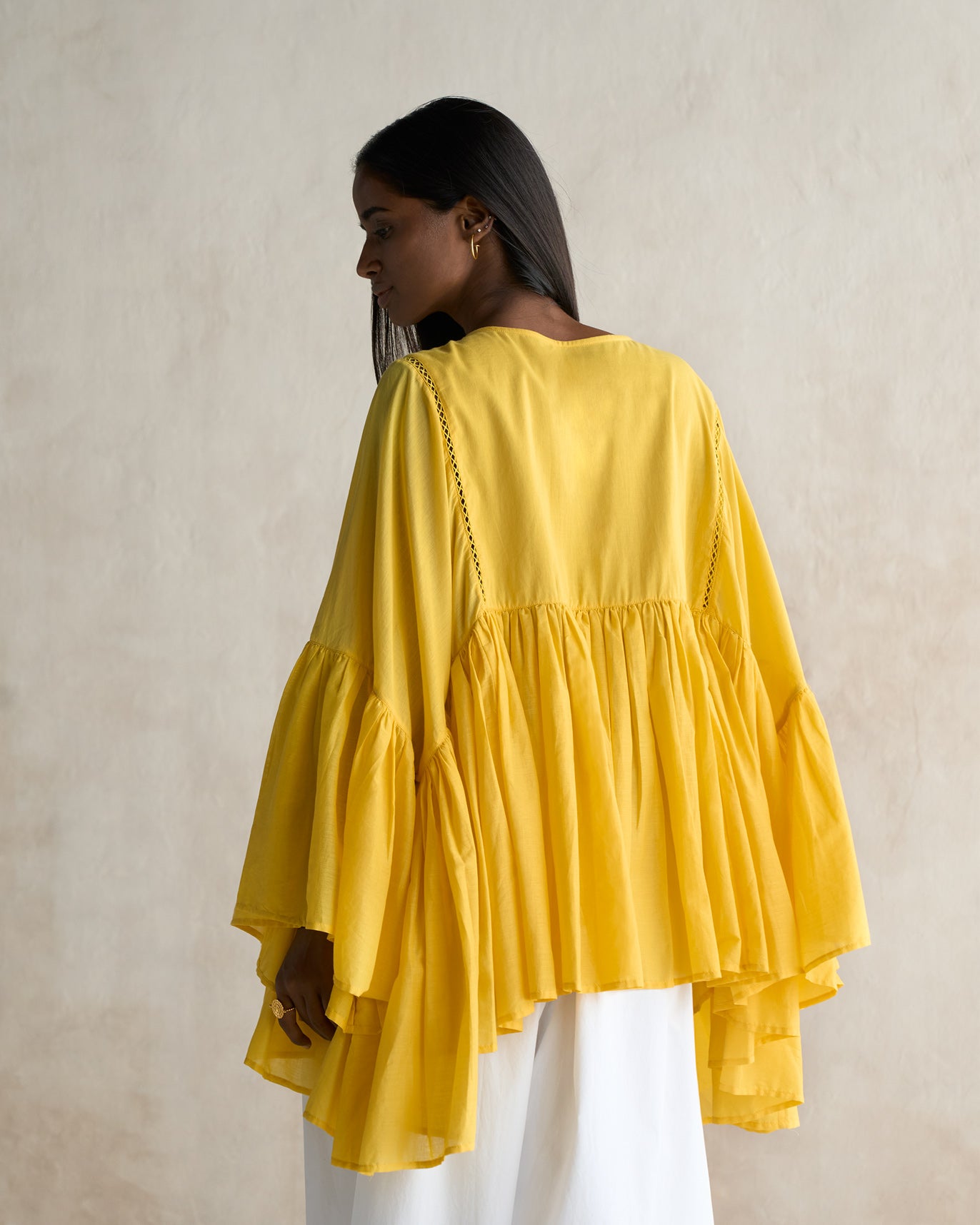 Frill Top - Yellow