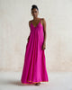 V-neck Strappy Dress - Magenta