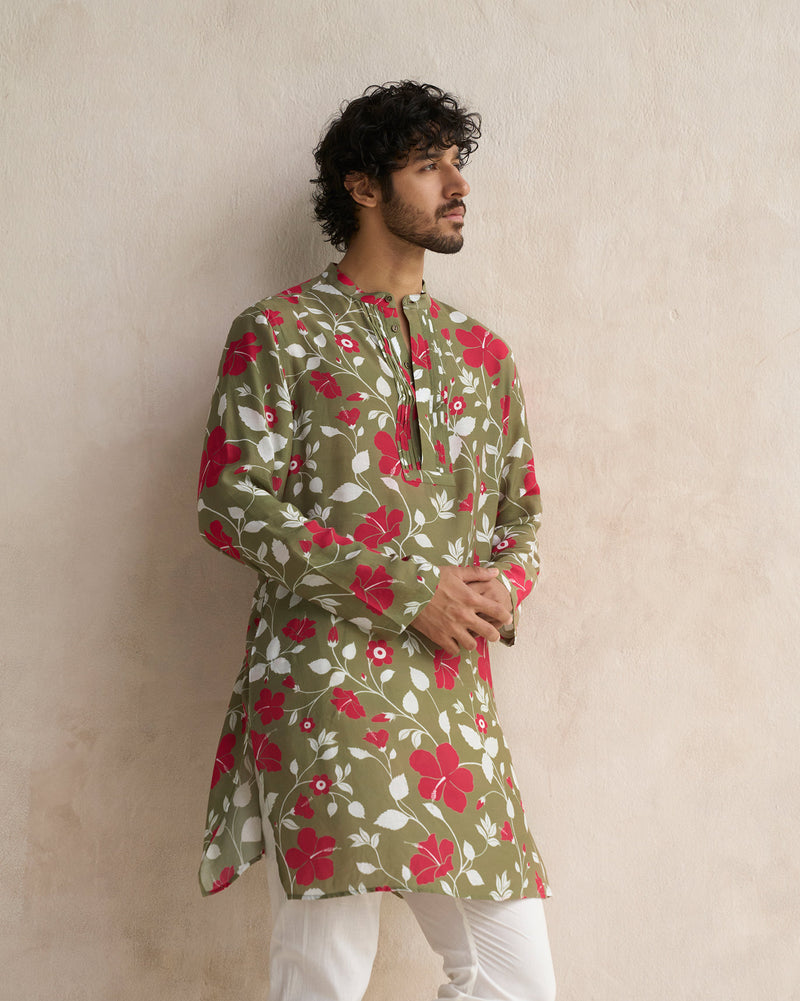 Front Pleat Kurta - Multi Color