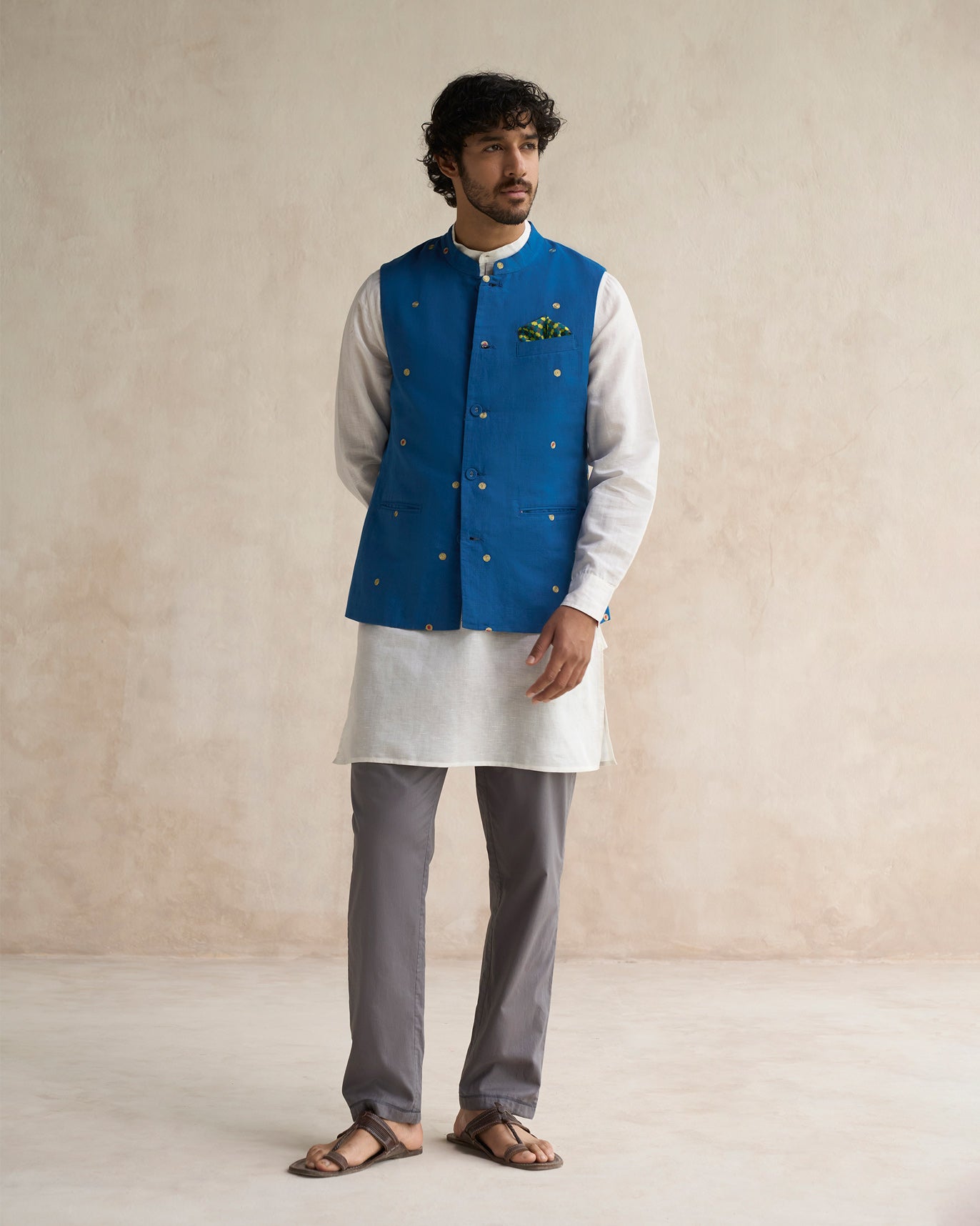 Nehru Jacket - Sapphire