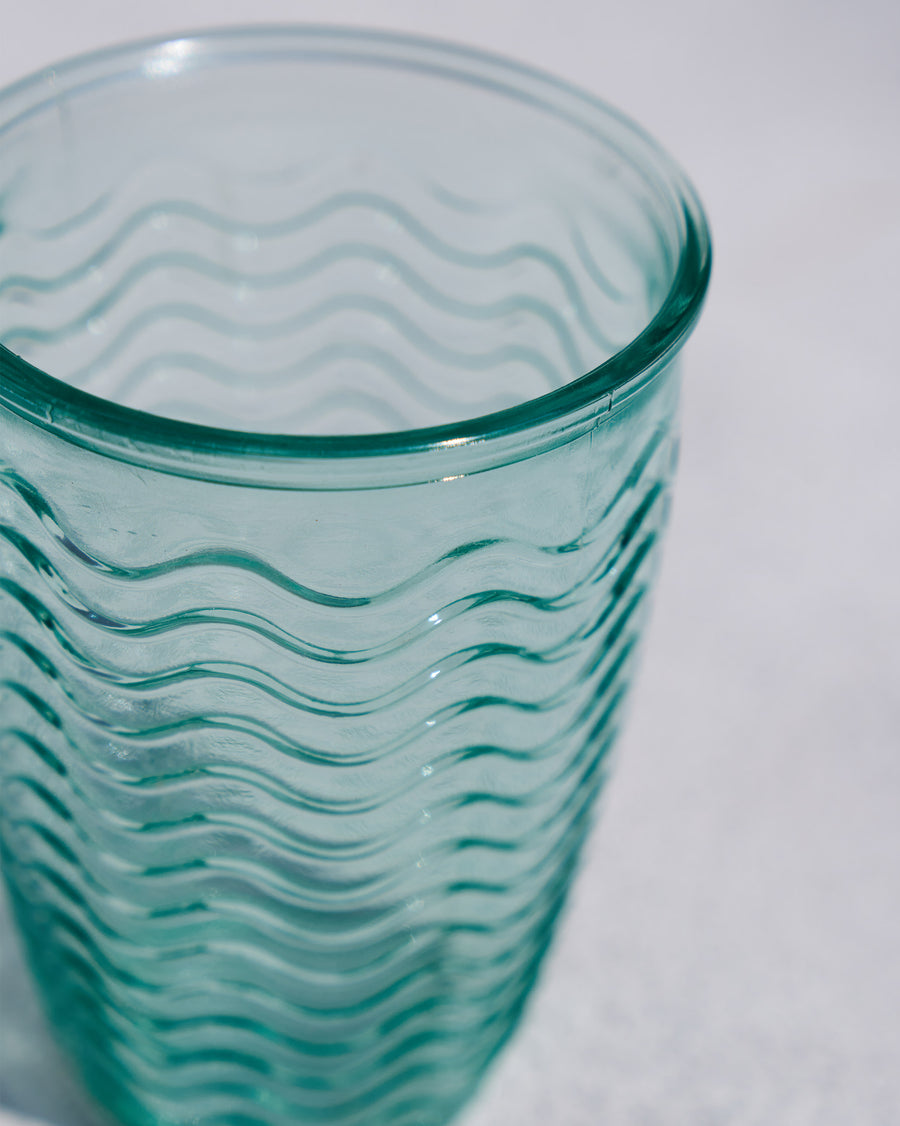 The Aqua Tumbler close up.
