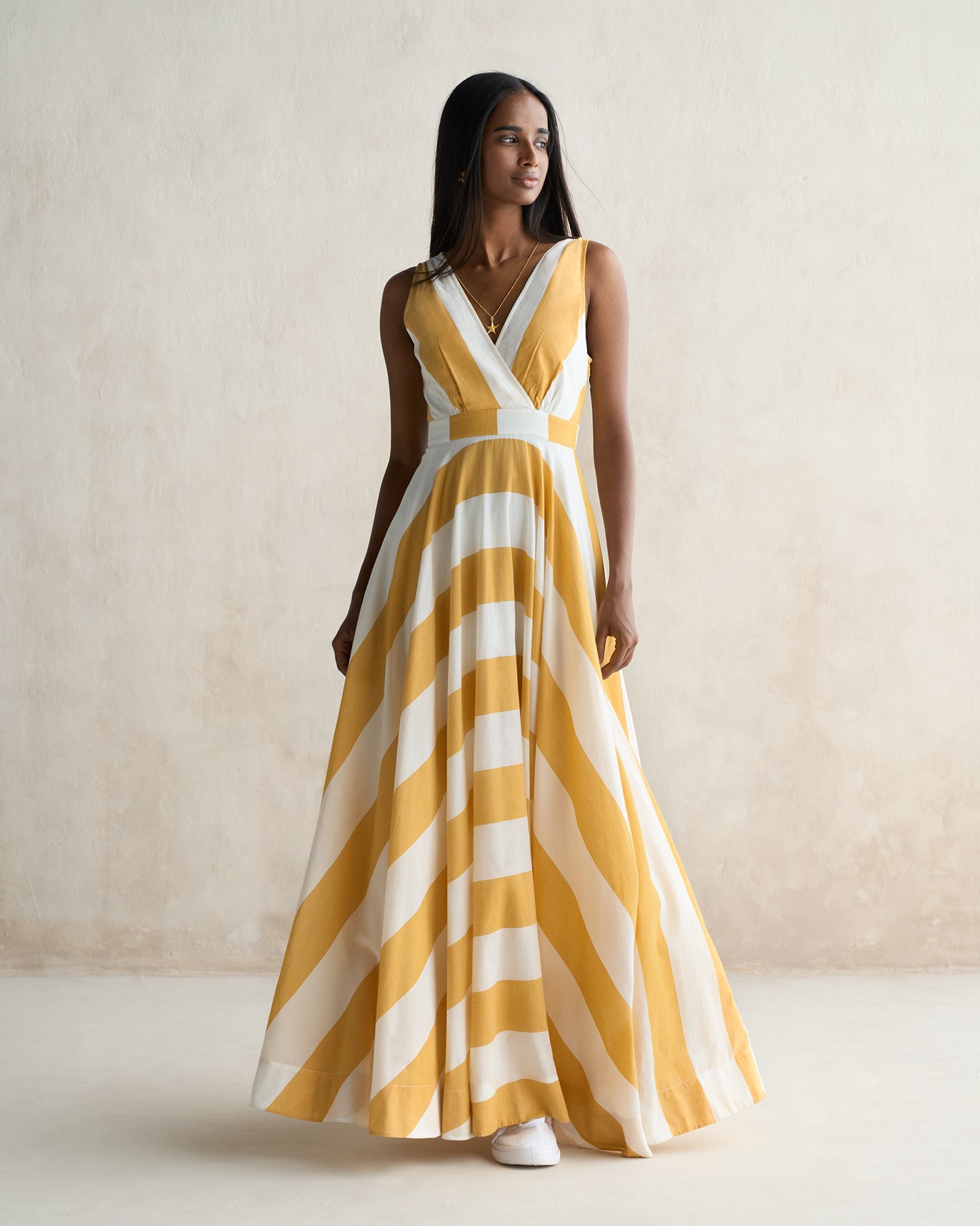 Tribe Dress - Yellow & Ivory