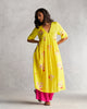 V-Neck Gathered Kurta - Lime