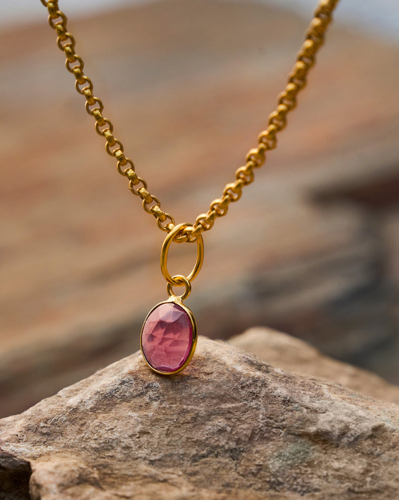 Rosaline Charm - Gold & Pink