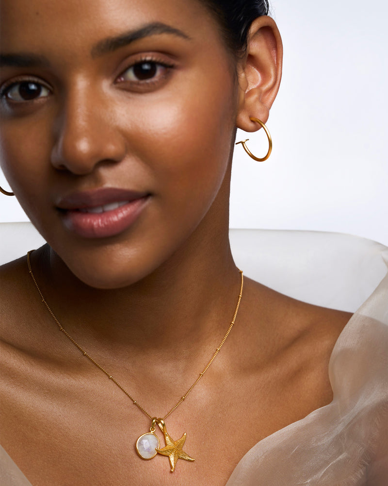 Twin Cluster Necklace - Gold