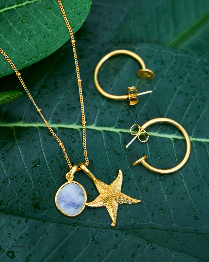 Twin Cluster Necklace - Gold