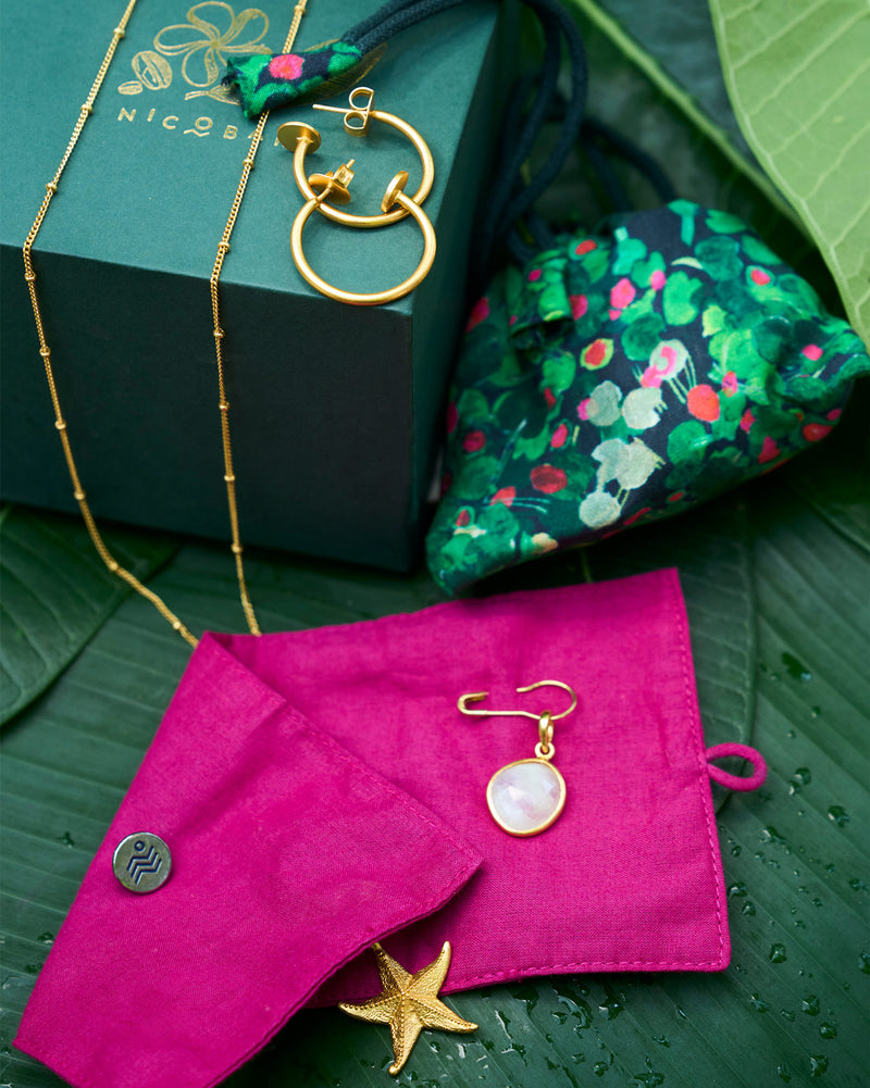 Twin Cluster Necklace - Gold