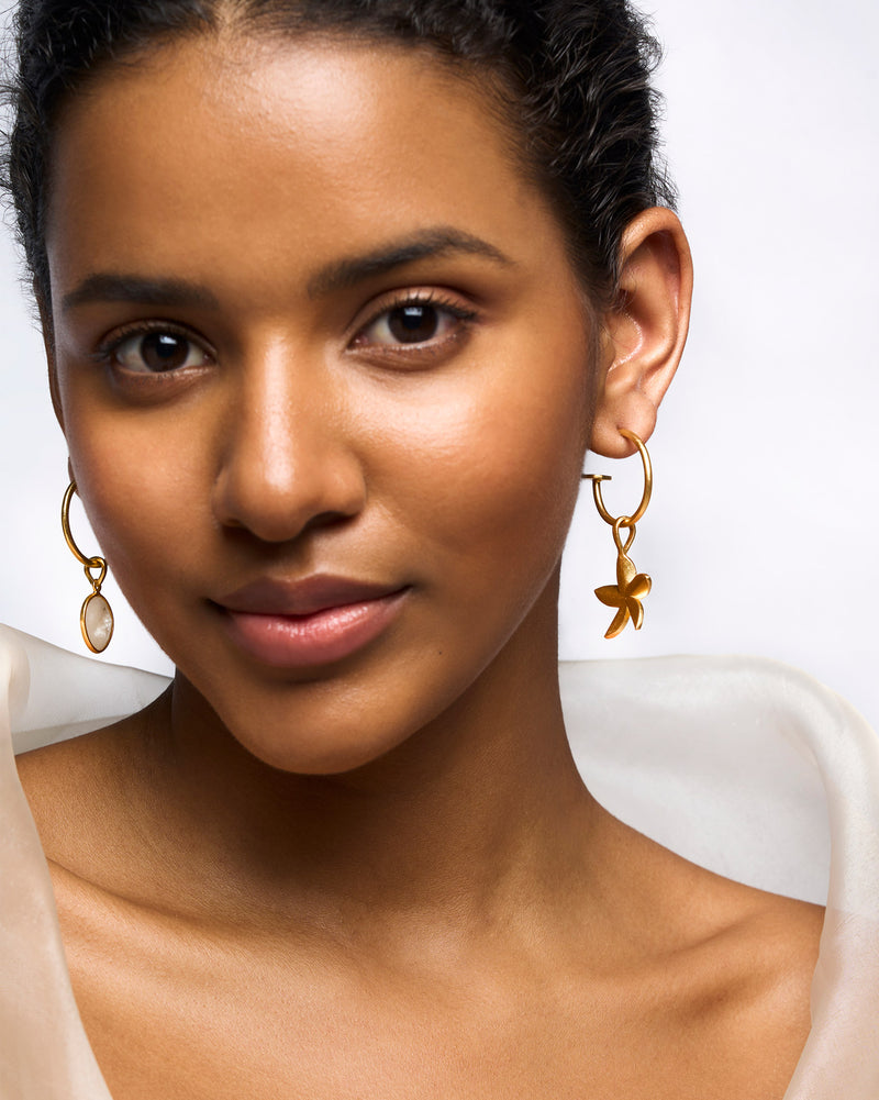 Twin Cluster Hoops - Gold