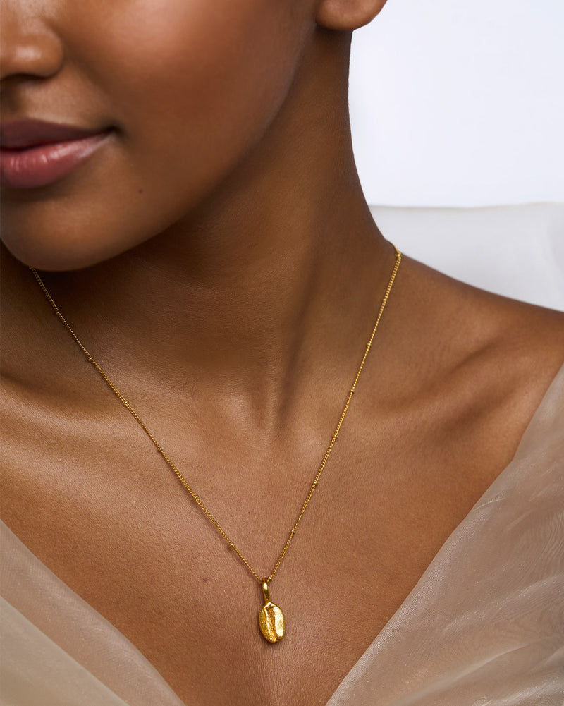 Coffee Bean Necklace - Gold