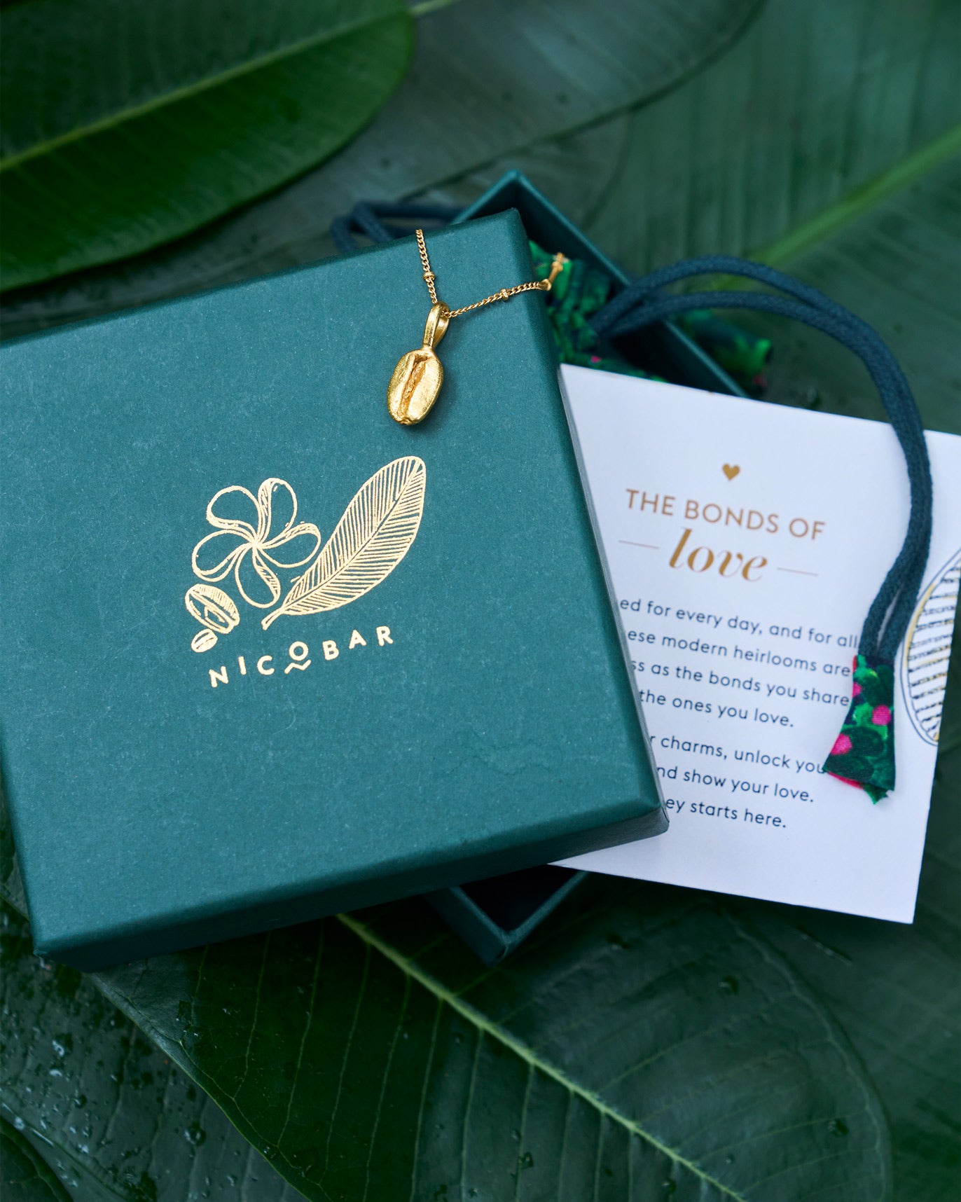 Coffee Bean Necklace - Gold