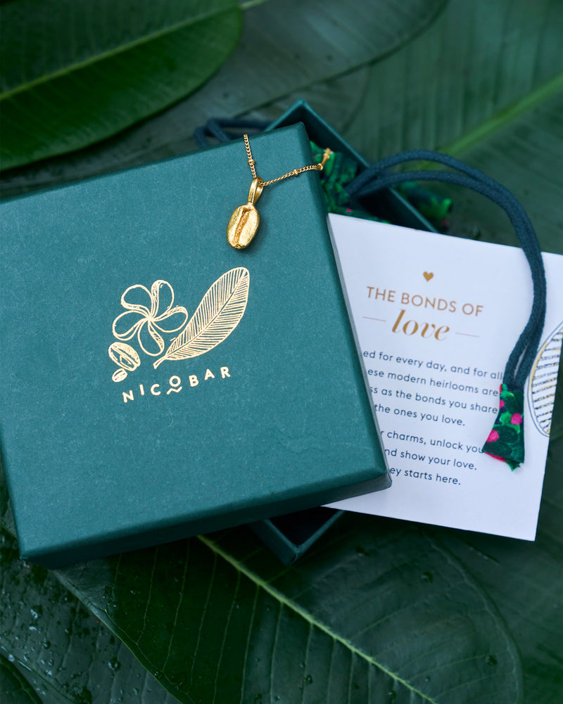 Coffee Bean Necklace - Gold