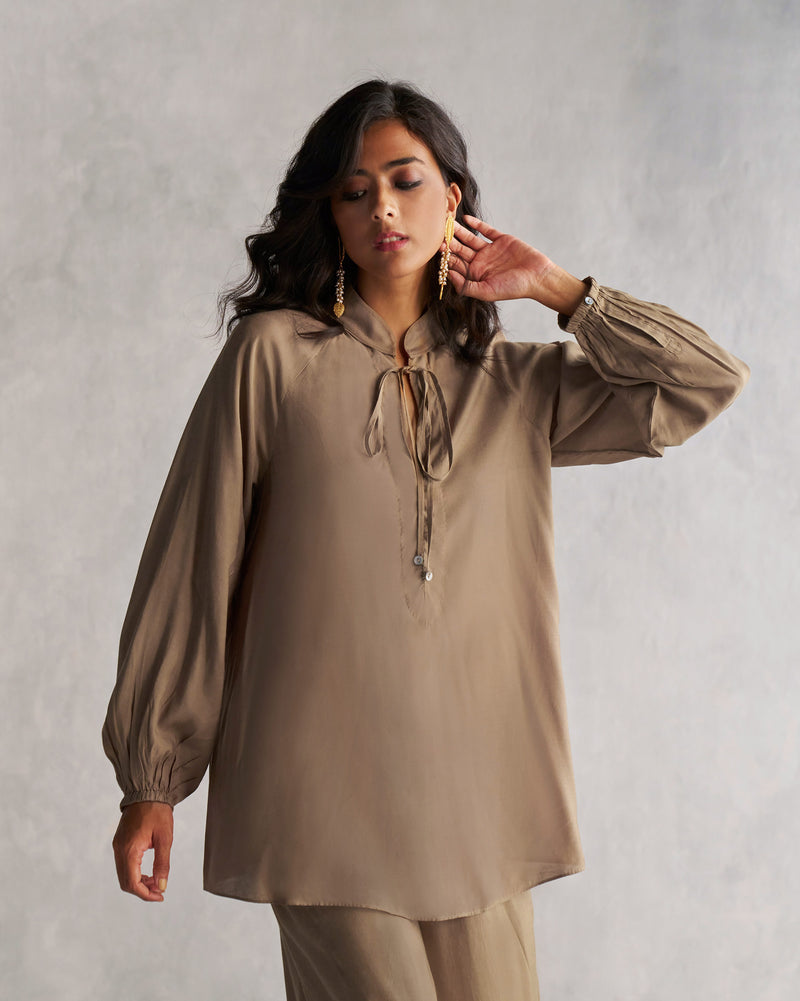 Raglan Blouse - Oak Brown