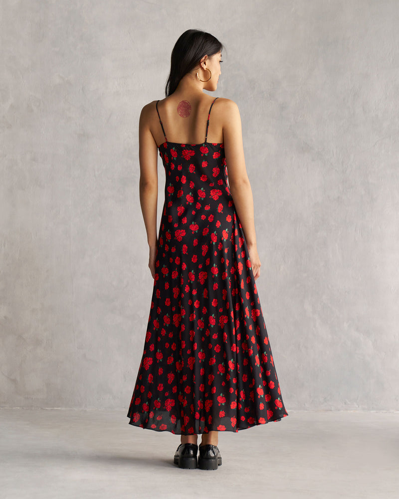 Peng Dress - Black & Red