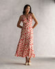 Resort Dress - Ivory & Red