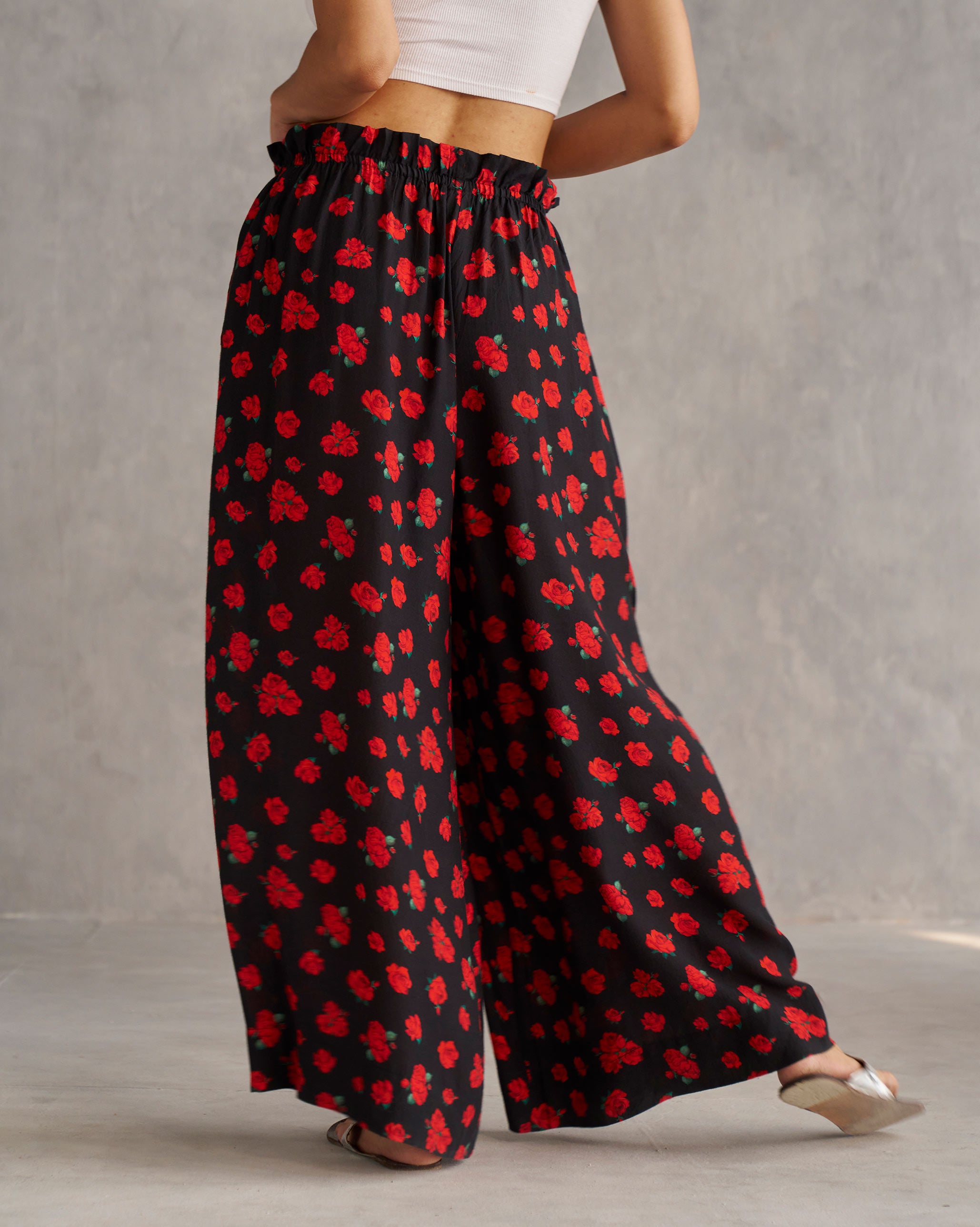 Paperbag Pants - Black & Red