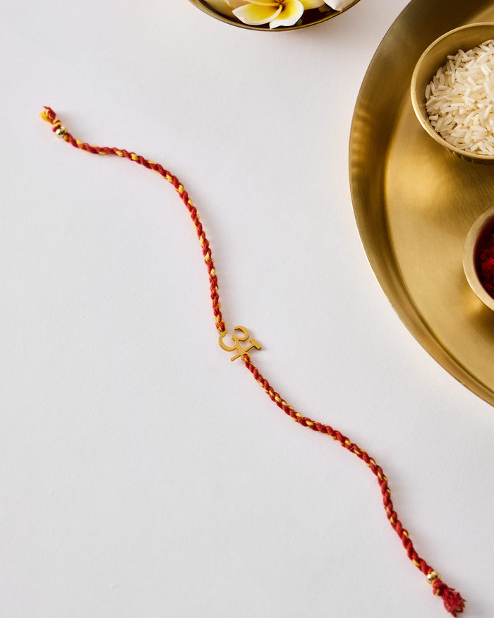 Alphabet A Rakhi - Red