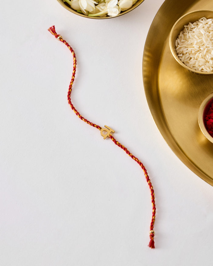 Alphabet V Rakhi - Red