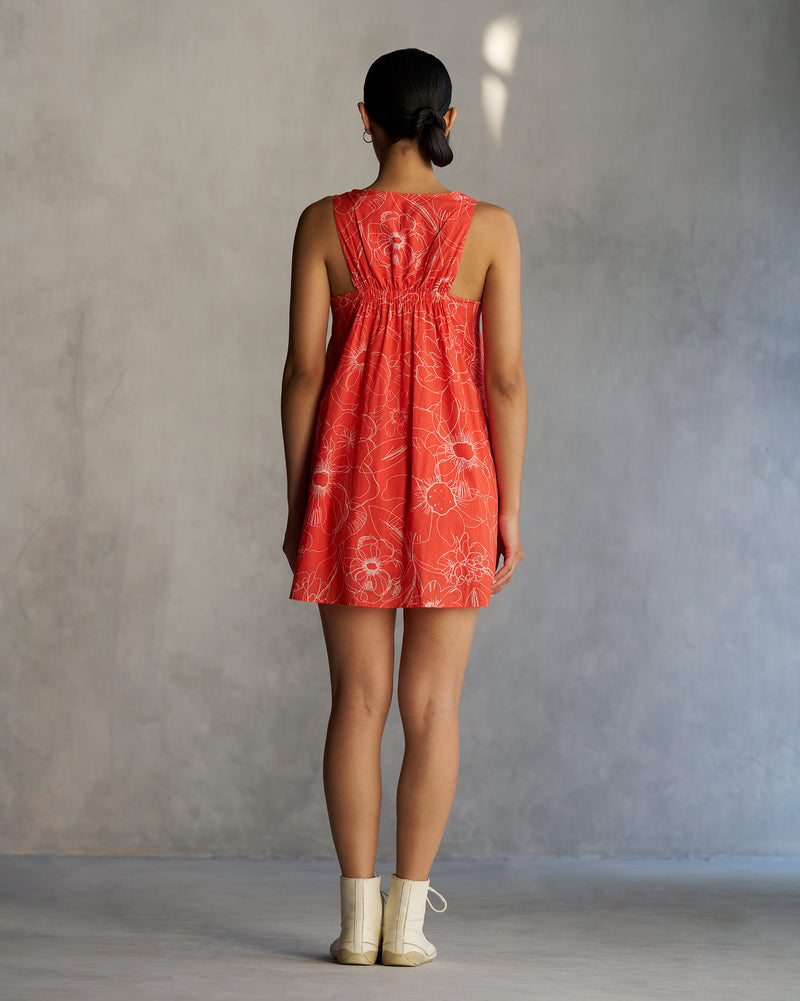 Short Racerback Dress - Coral