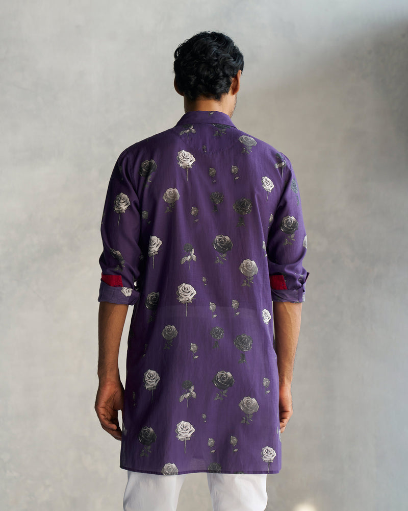 Bouquet Kurta - Purple