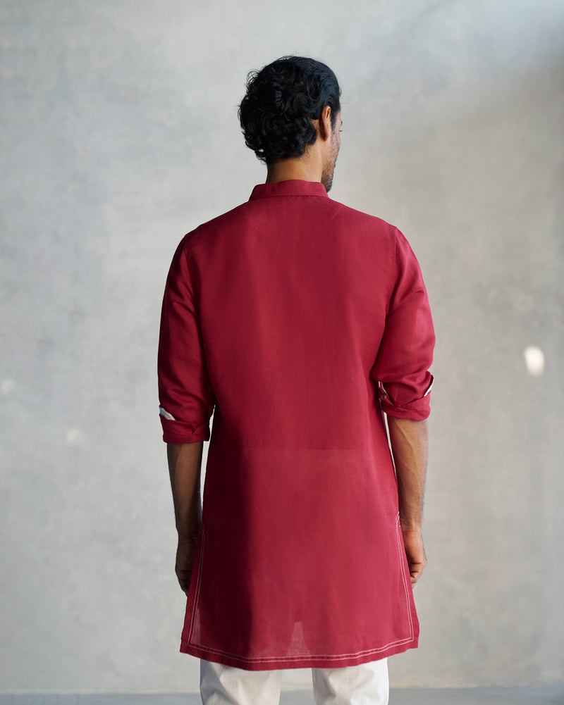 Garnet Kurta - Red