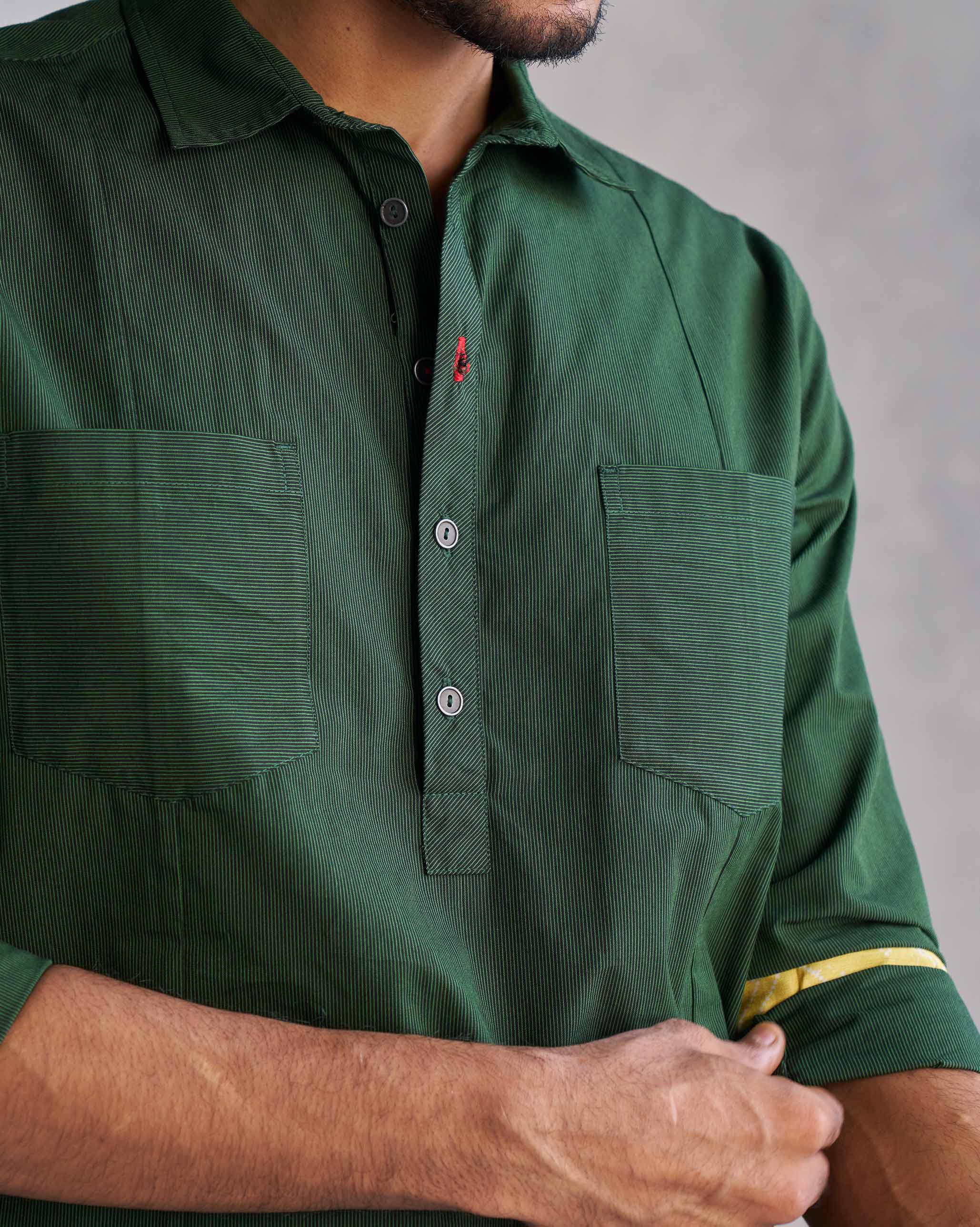 Raftaar Kurta - Green & Black