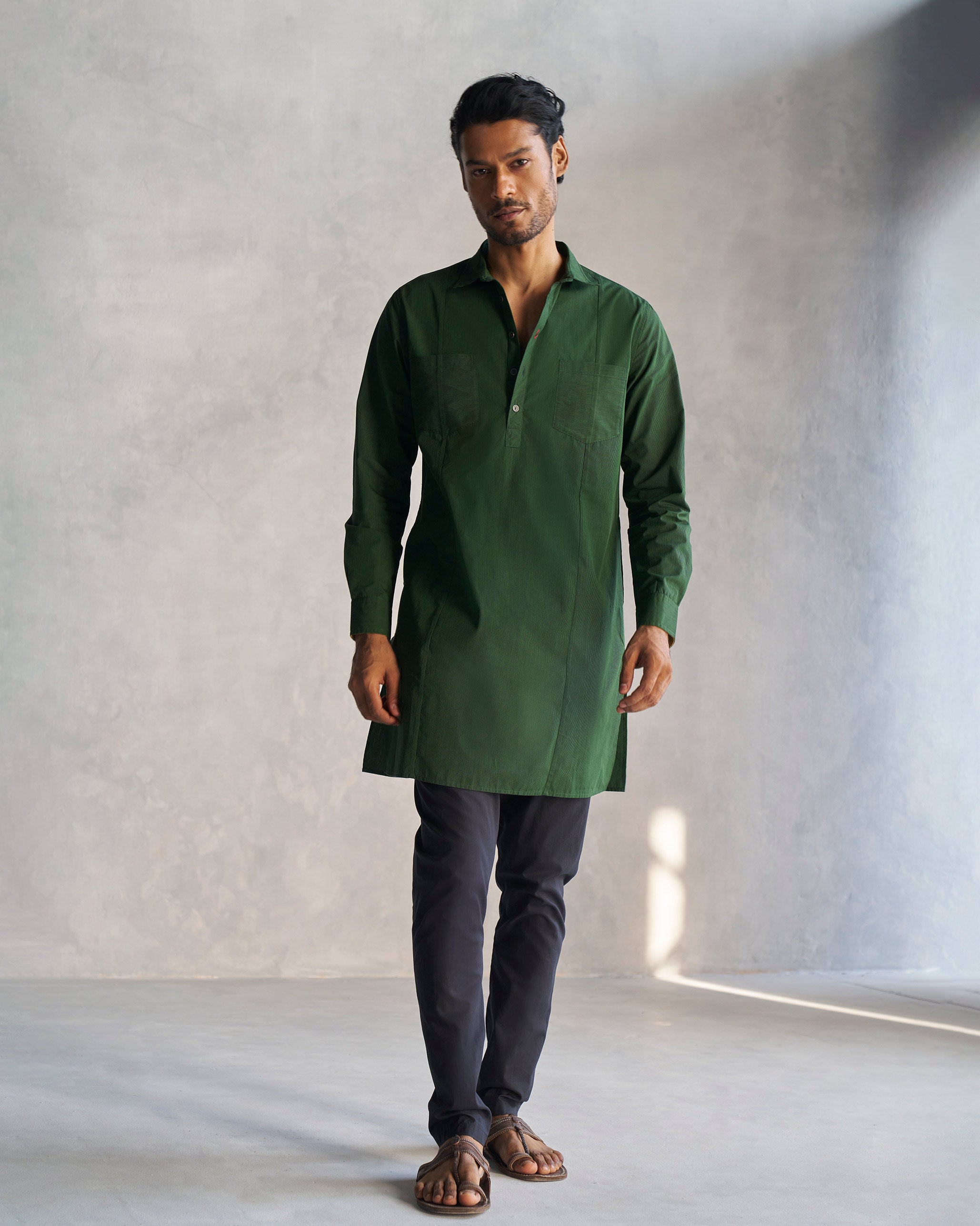 Raftaar Kurta - Green & Black