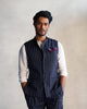 Nehru Jacket - Navy & Grey