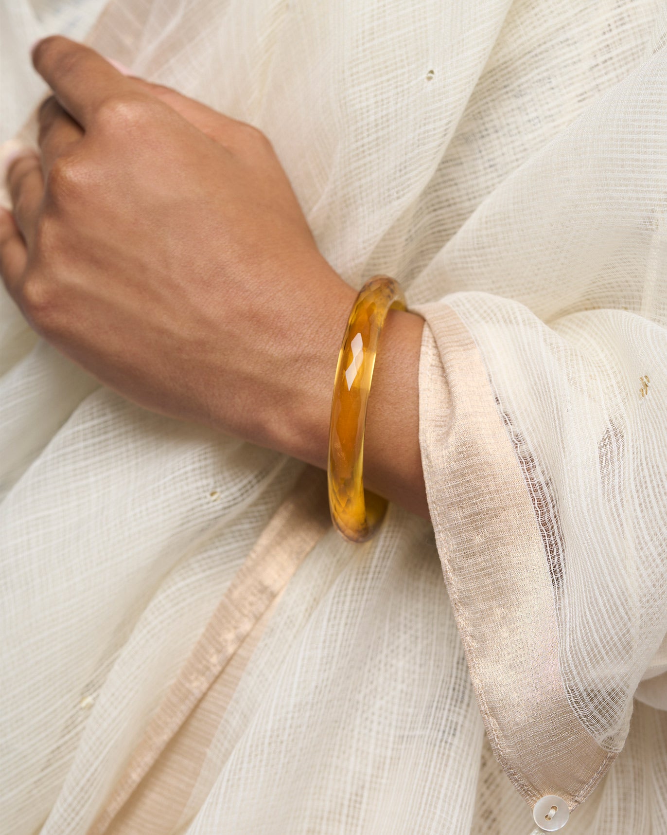 Sunny Yellow Bakelite Bangle Bracelet - Ruby Lane