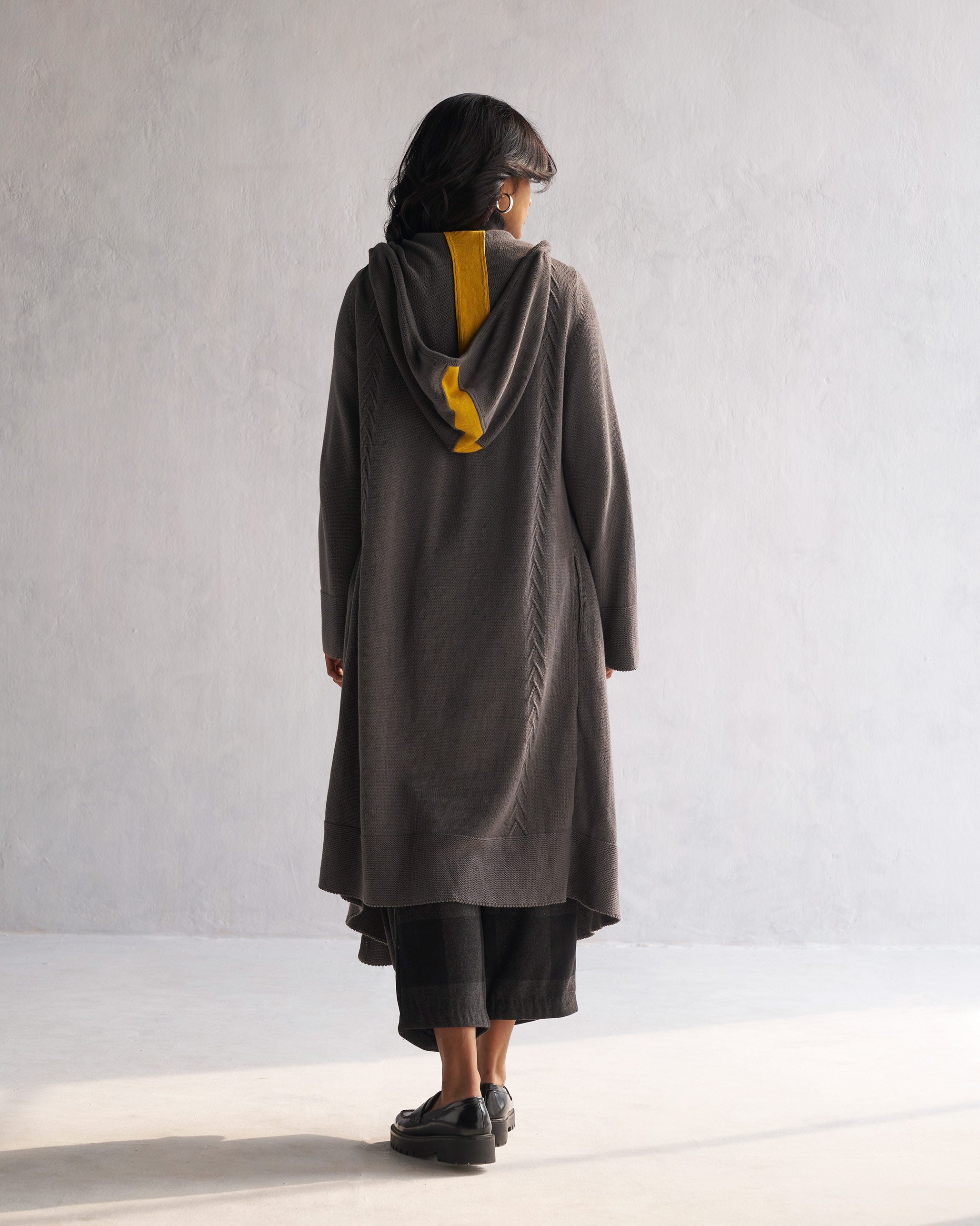 Hoodie Cardigan - Grey