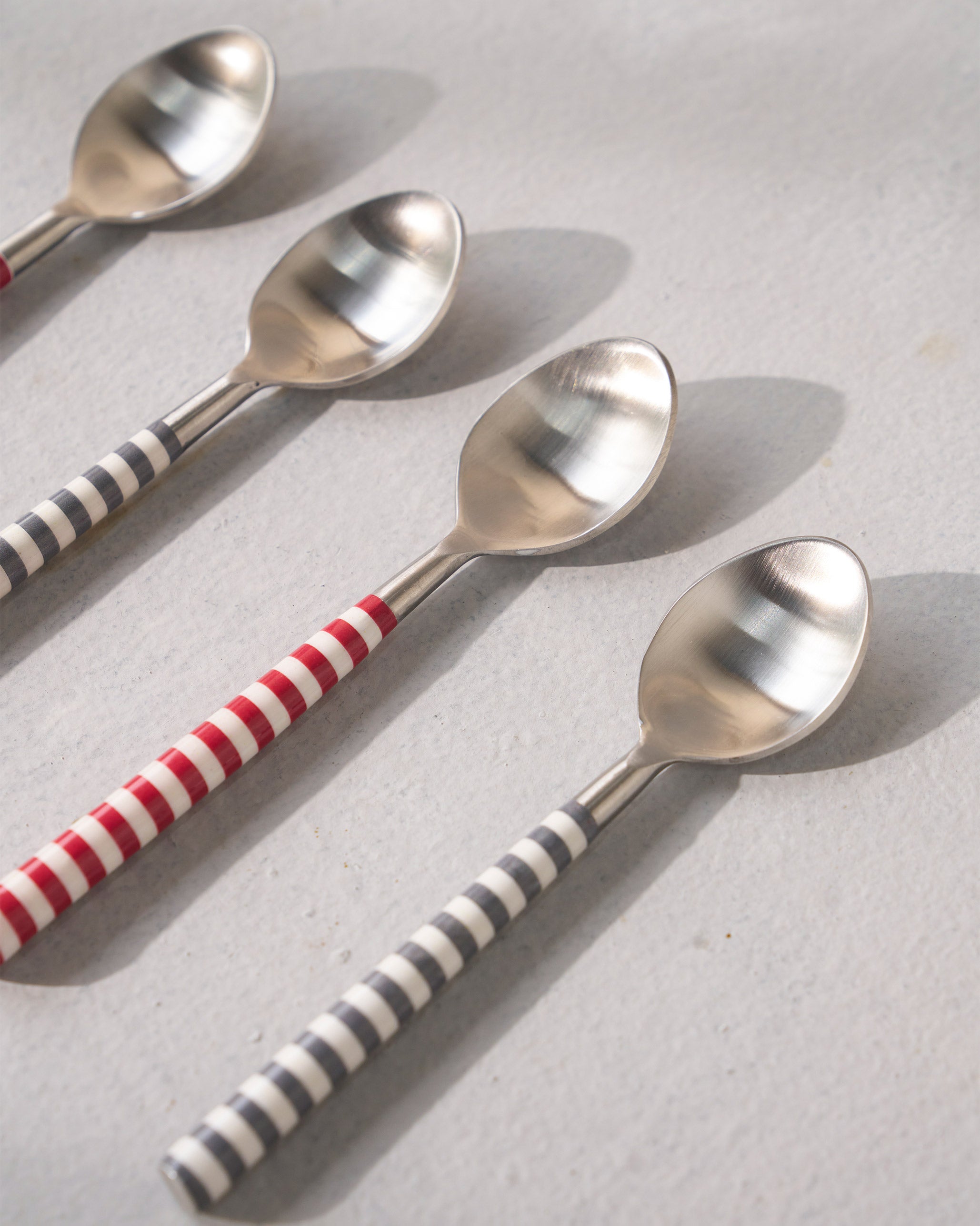 Stripe Dessert Spoon - Set of 4