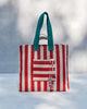 Bagan Stripe Tote - Red & Ivory