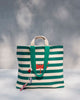 Bagan Stripe Tote - Teal & Ivory