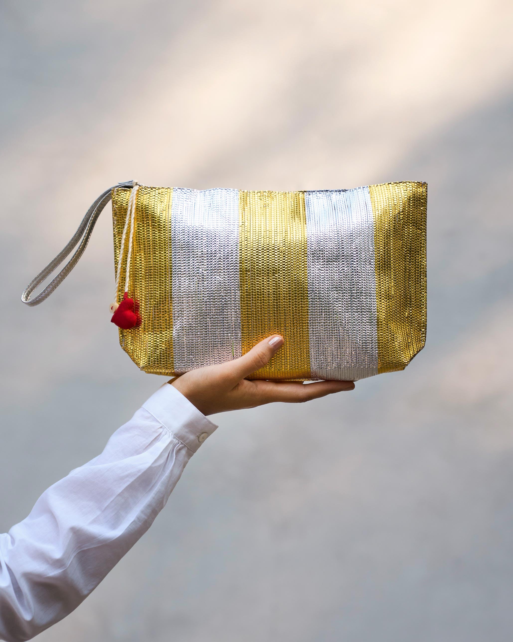 Seher Clutch - Gold & Silver