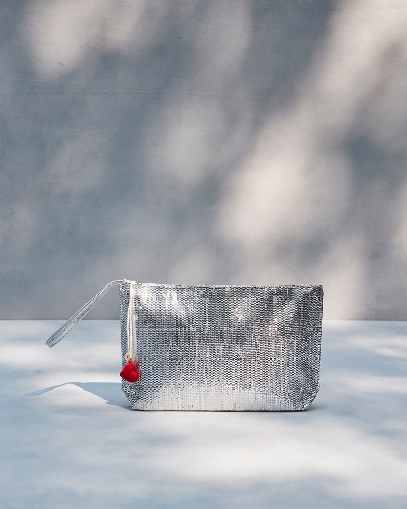 Sitara Clutch - Silver