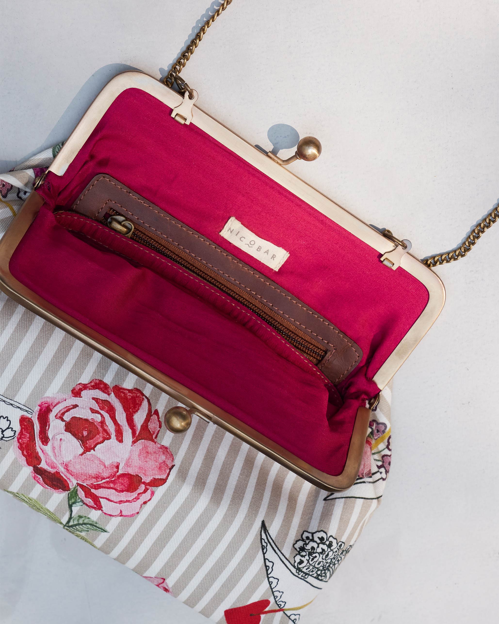 Peony Messenger Bag - Red