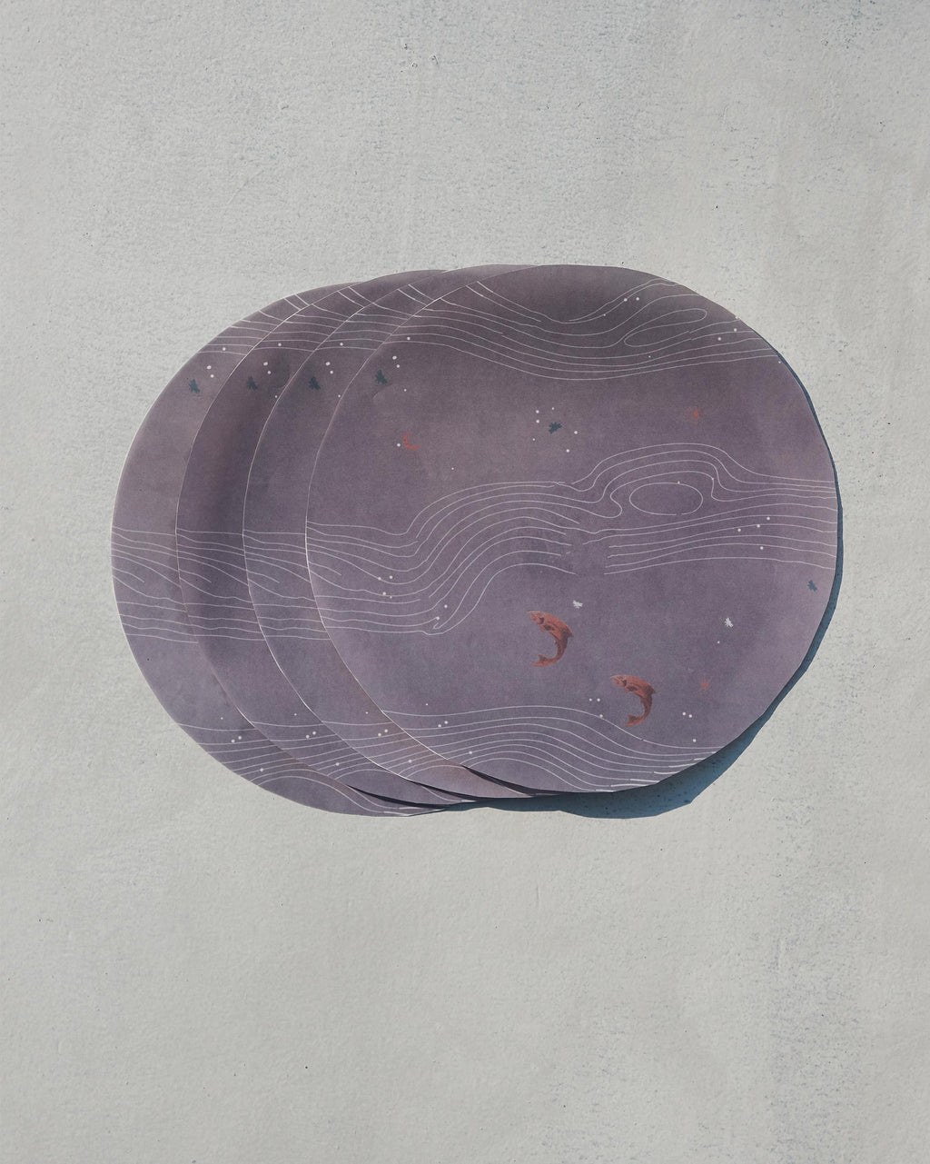 Contour Parchment Round Paper (Set of 4) – Nicobar