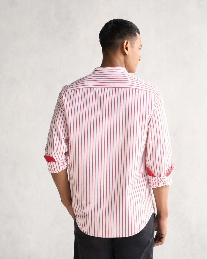 Nawab Shirt - Red & White