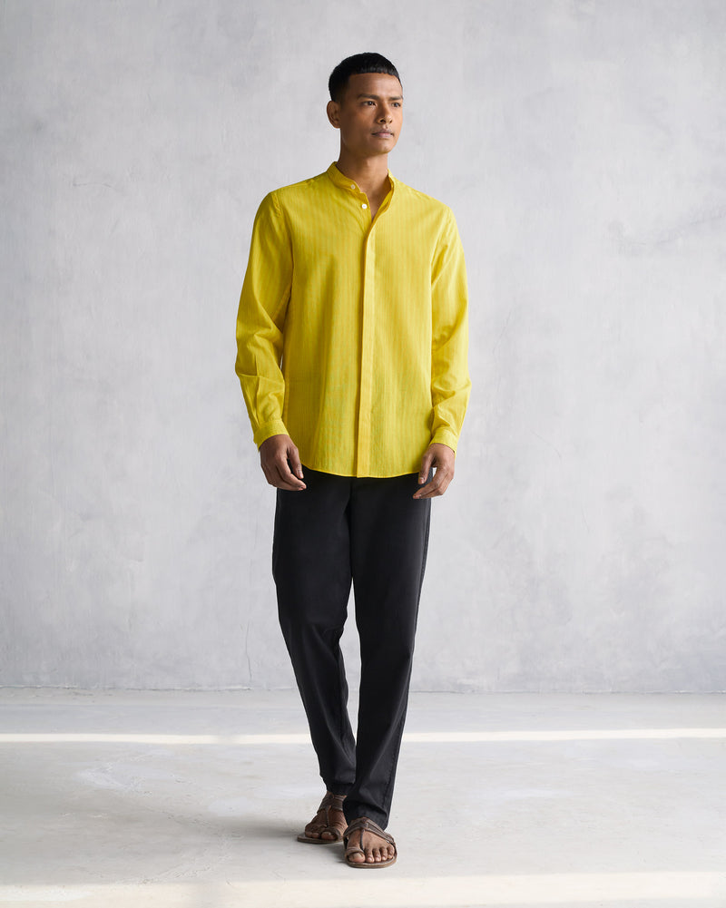 Side Placket Shirt - Yellow