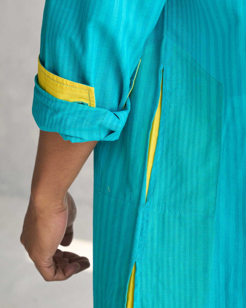 Pondicherry Kurta - Blue