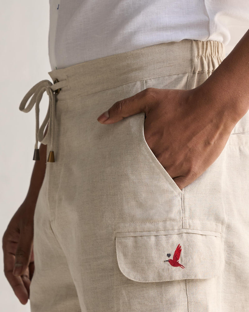 Linen Shorts - Natural