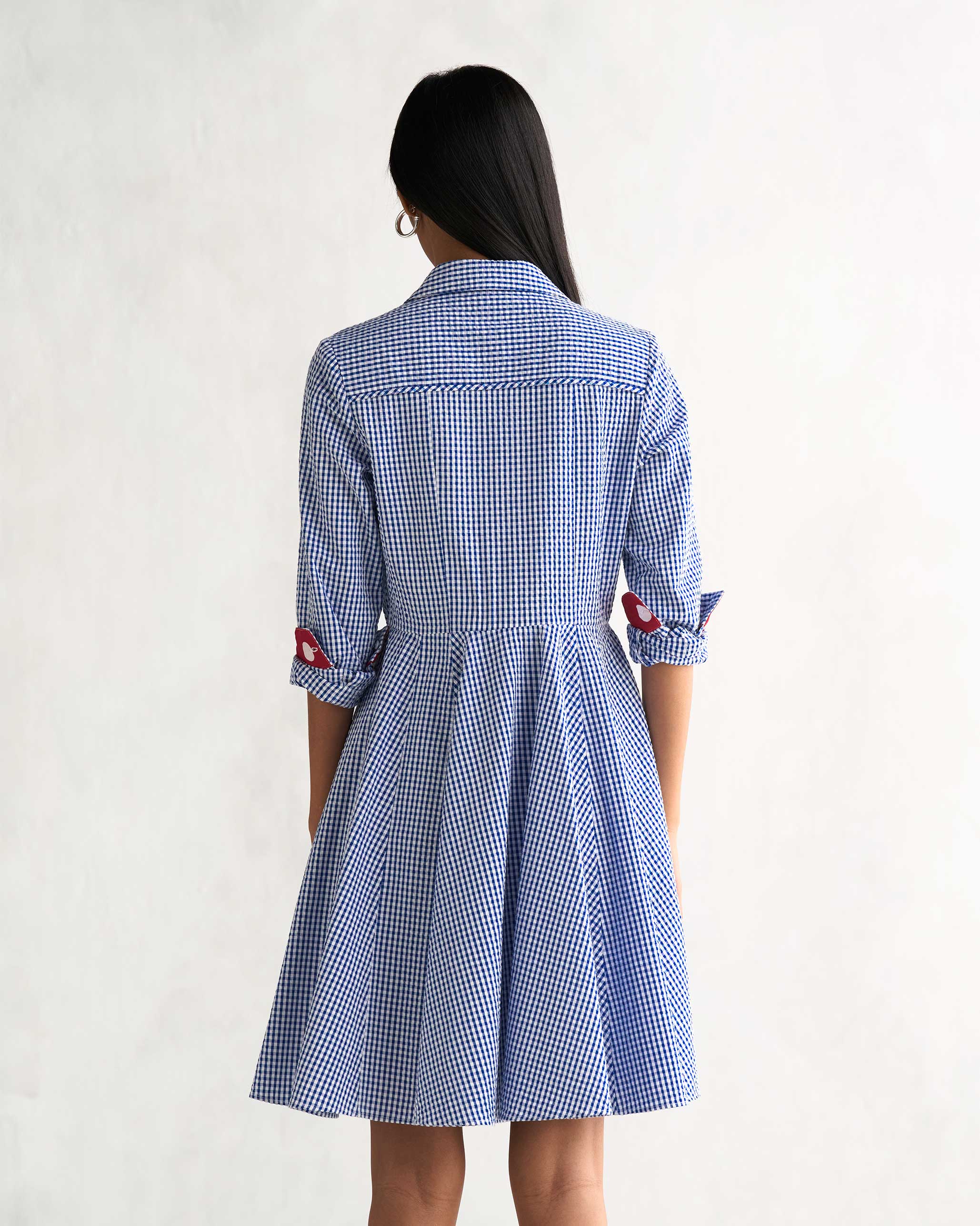 Nungwi Shirt Dress - Blue & White