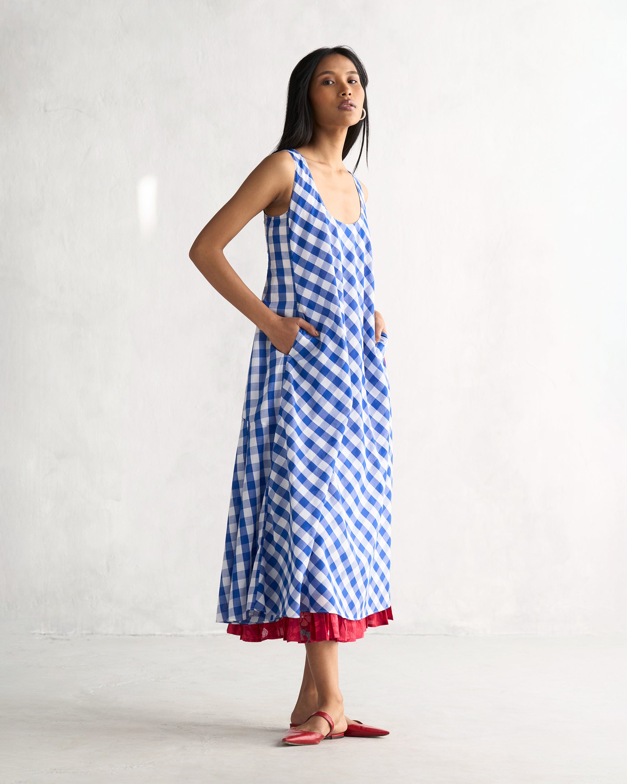 Jambiani Dress - Blue & White