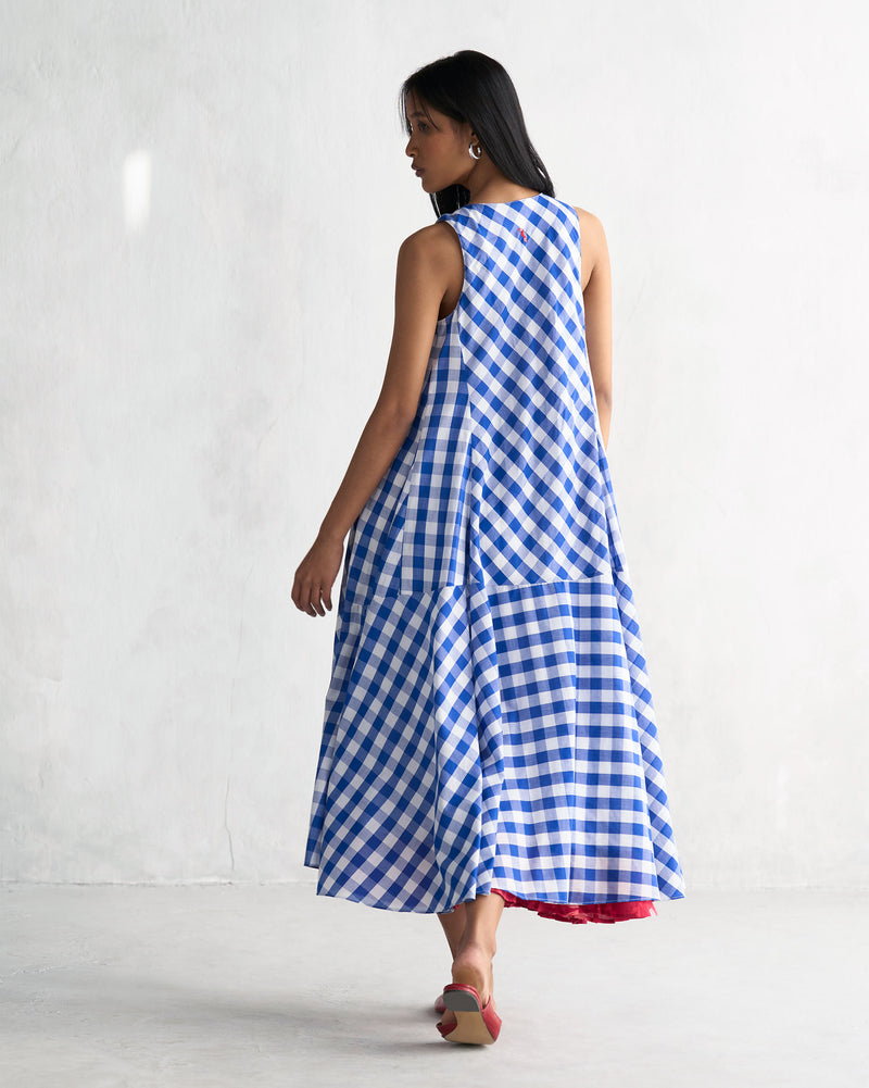 Jambiani Dress - Blue & White