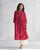 Waist Gathered Kurta - Red