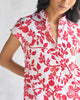 Short Sleeve Kurta - Red & White