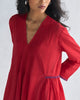 Pintuck Kurta - Red