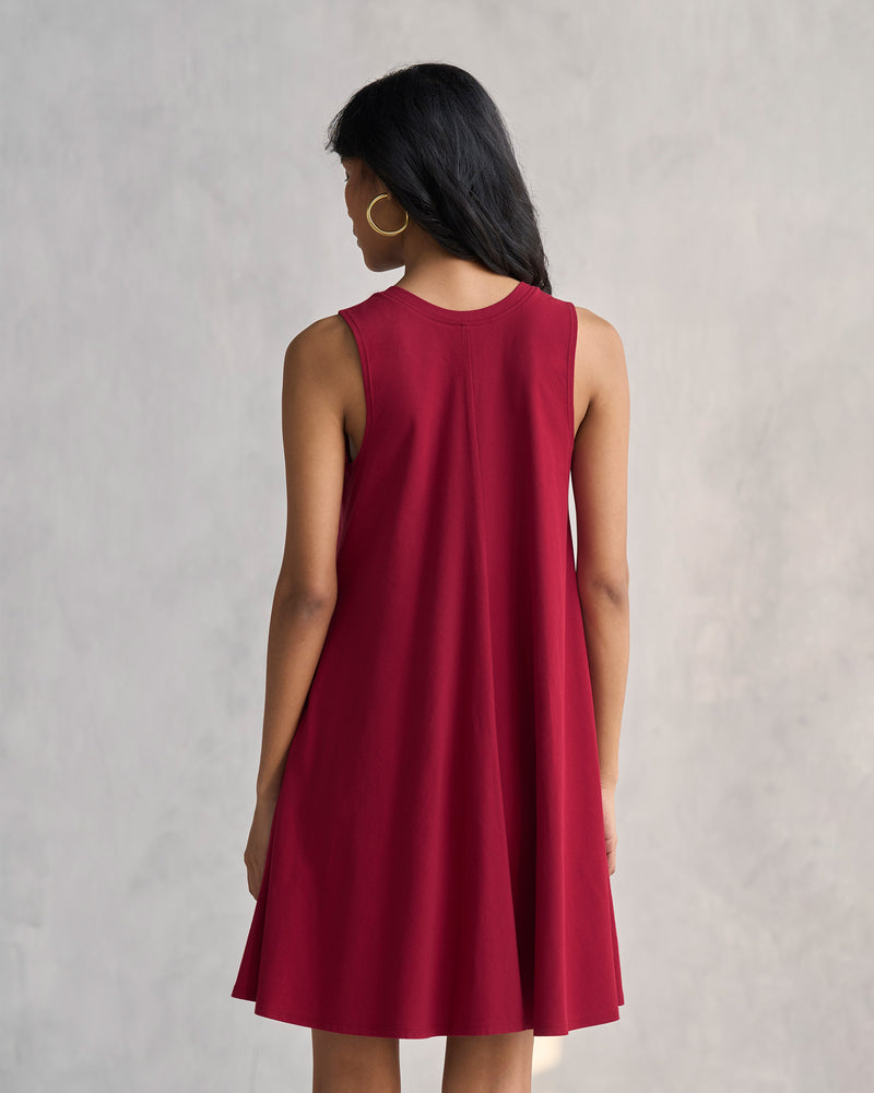 Short Knit Dress - Red