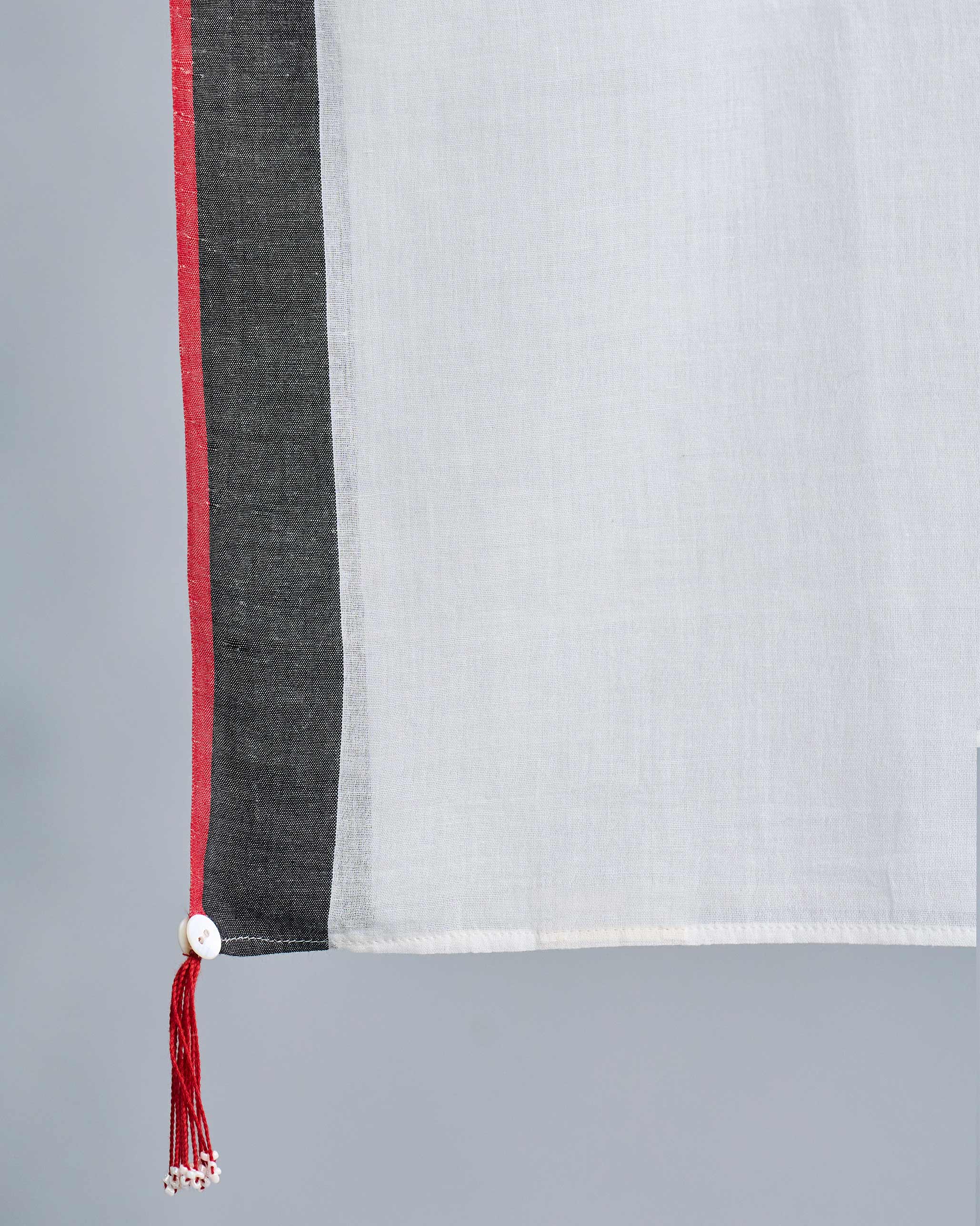 Jalsa Scarf - Ivory & Grey