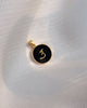 Alphabet U Charm- Black & Gold