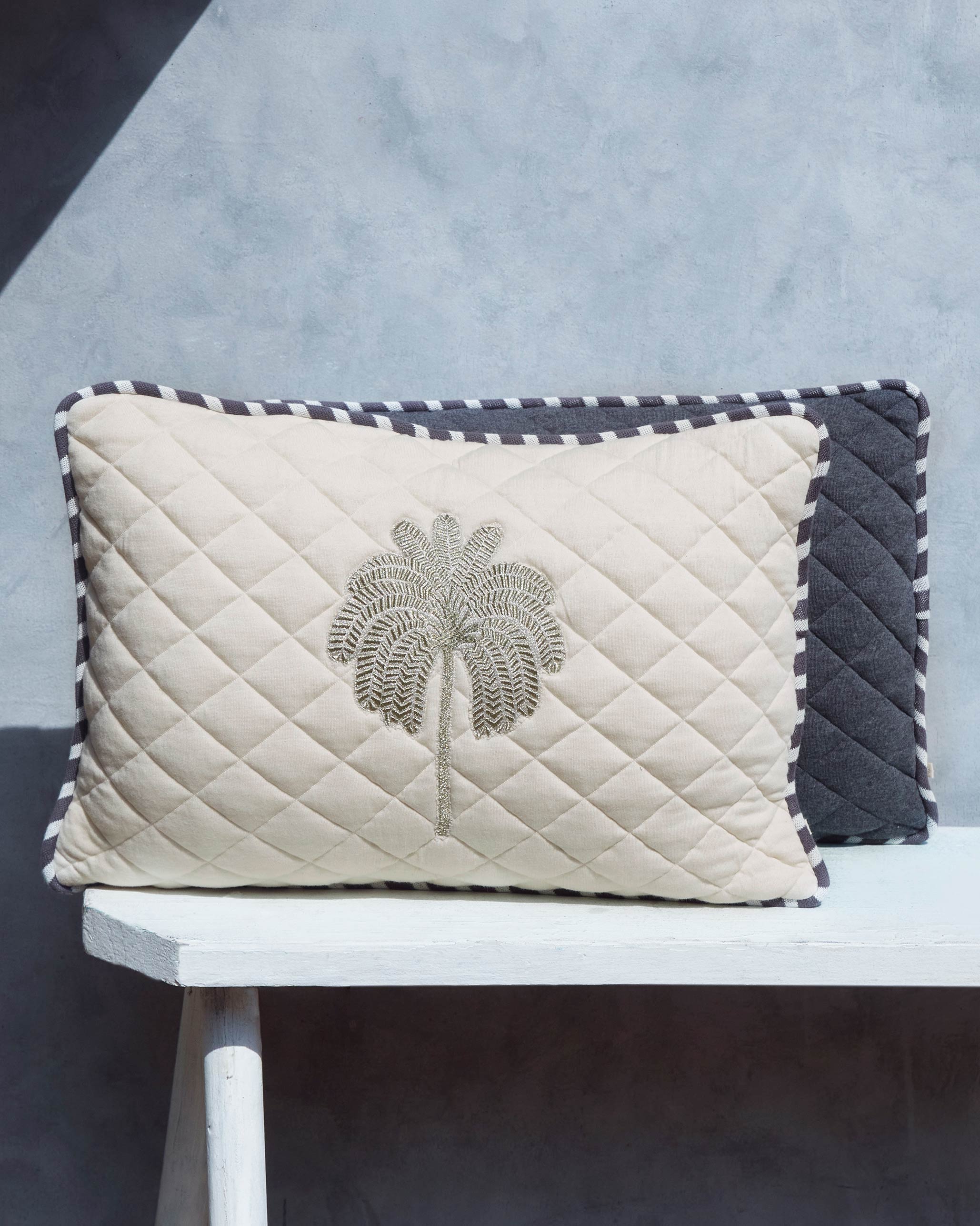 Quilted Palm Cushion Cover